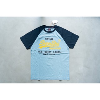 [SALE] Superdry Vintage VL Heritage RGLN Tee - Blue Marl / Navy เสื้อยืด Superdry ของแท้ 100%