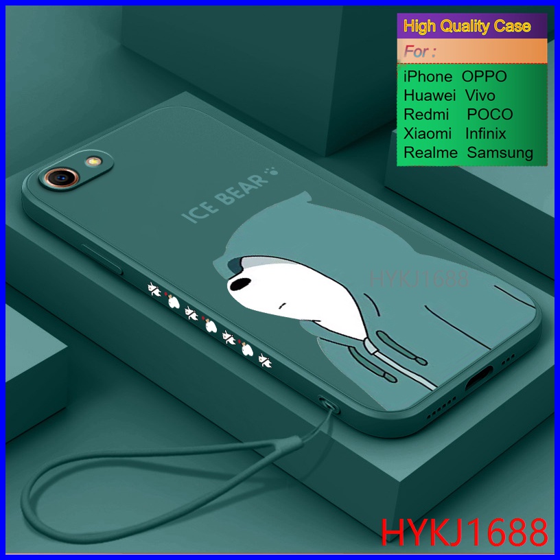 เคส OppoA83 Oppo A83 เคสโทรศัพท์มือถือ ซิลิโคน tpu ลายหมี และหมวก สําหรับ HBX