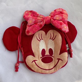 Minnie mouse กระเป๋าผ้าหูรูด มินนี่เม้าส์