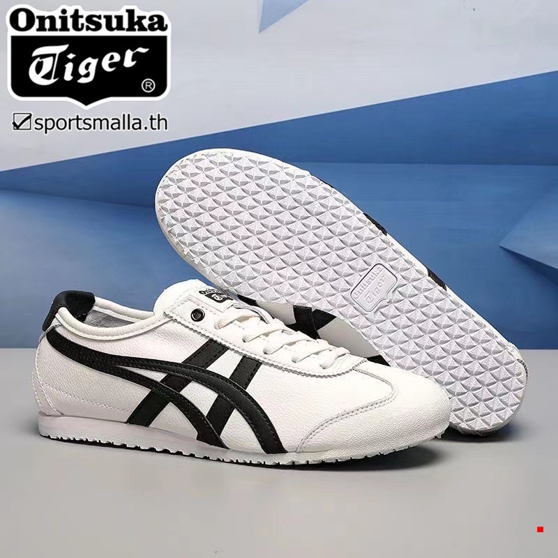 Onitsuka MEXICO66 รองเท้ากีฬาลําลองผู้ชายรองเท้าวิ่งผู้หญิงหนังคุณภาพสูง