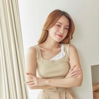 Two-tone Top - Labotte.clothing เสื้อยืด ผ้าร่อง ใส่สบาย