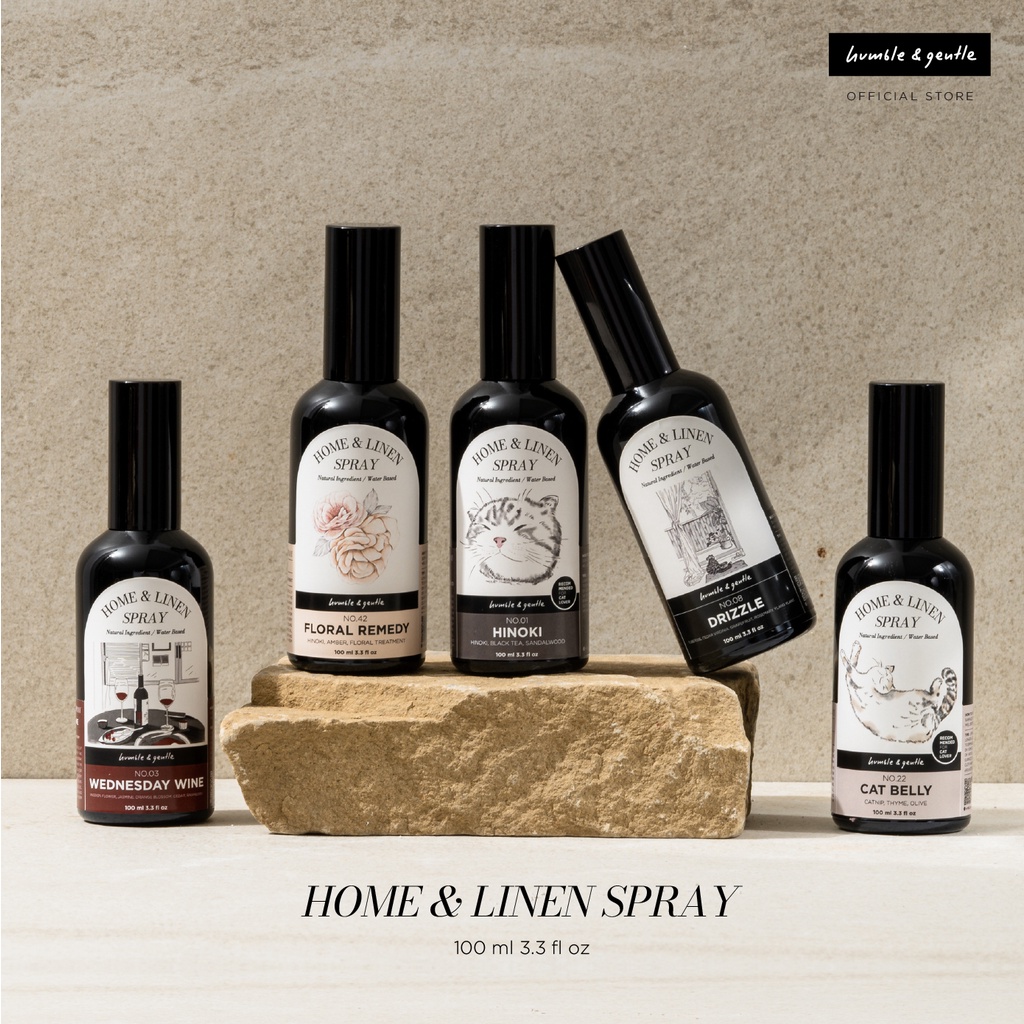 Humble&Gentle Home&Linen Spray สเปรย์หอมสูตรน้ำฉีดบ้านและผ้า ขนาด 100ml