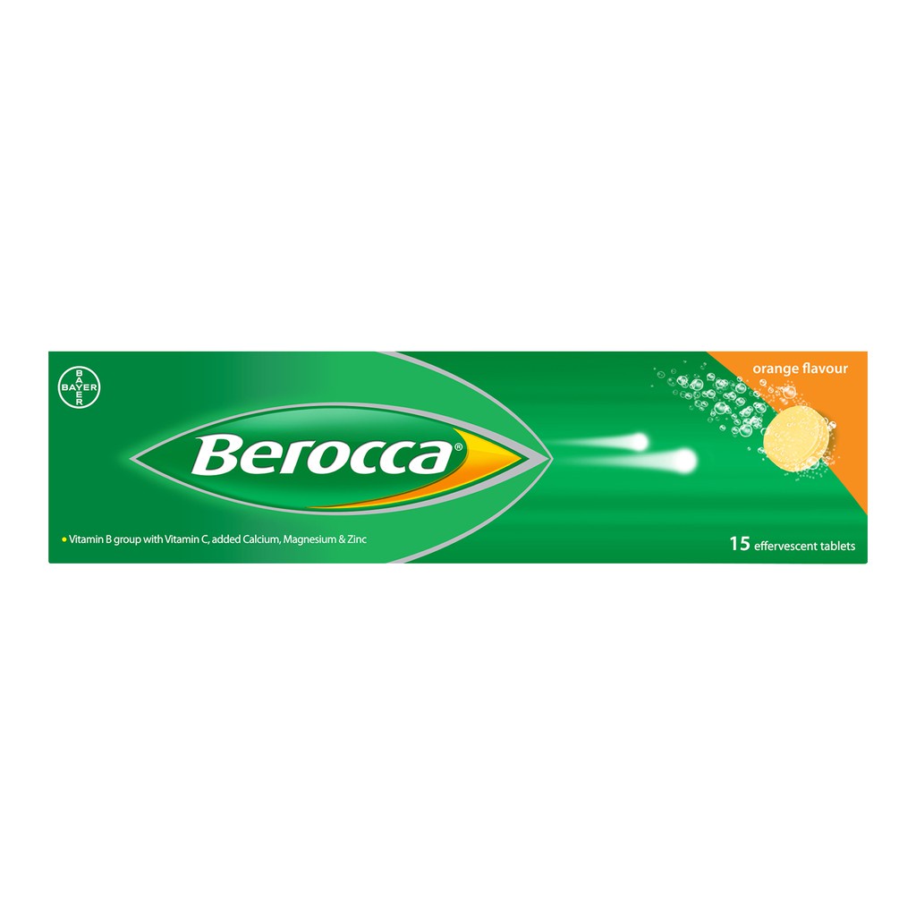 Berocca EFFERVESCENT เม็ด 15S (ORANGE)