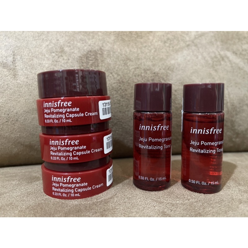 Innisfree Jeju Pomegranate Revitalizing Capsule Cream - 10ml และ Innisfree Jeju Pomegranate Revitali