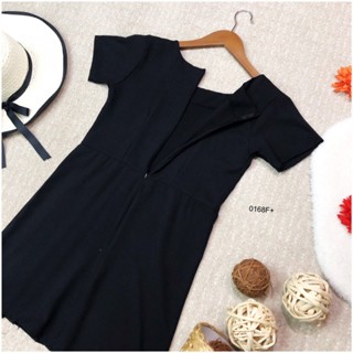 MM0168 เดรสแขนสั้น แต่งจีบด้านหน้า Short sleeve dress with front pleats