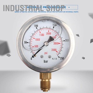 Industrial Shop 0-250Bar 0- 3750PSI G1/4 63mm Dial Hydraulic Water Pressure Gauge Meter