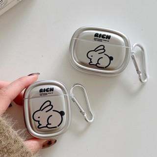 เคสหูฟังบลูทูธไร้สาย ชุบไฟฟ้า กันกระแทก ลายกระต่ายน่ารัก สําหรับ apple airpod pro 2nd 2 3 1