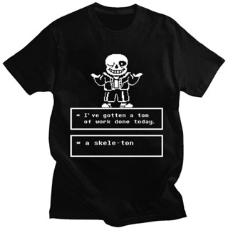 เสื้อยืดพิมพ์ลาย เสื้อยืด ผ้าฝ้ายแท้ พิมพ์ลายกราฟิกเกม Undertale Skull Brother Sans Papyrus สไตล์โกธิค แฟชั่นฮาราจูกุ