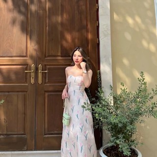 Dressfriends.bybf | Tulip dress เดรสผ้าลายปักดอกทิวลิป ที่สุดของความส๊วย รับรองว่าใส่ไปไหนคนก็ต้องมอง เพราะเทอสวยจริงๆ🫶🏻