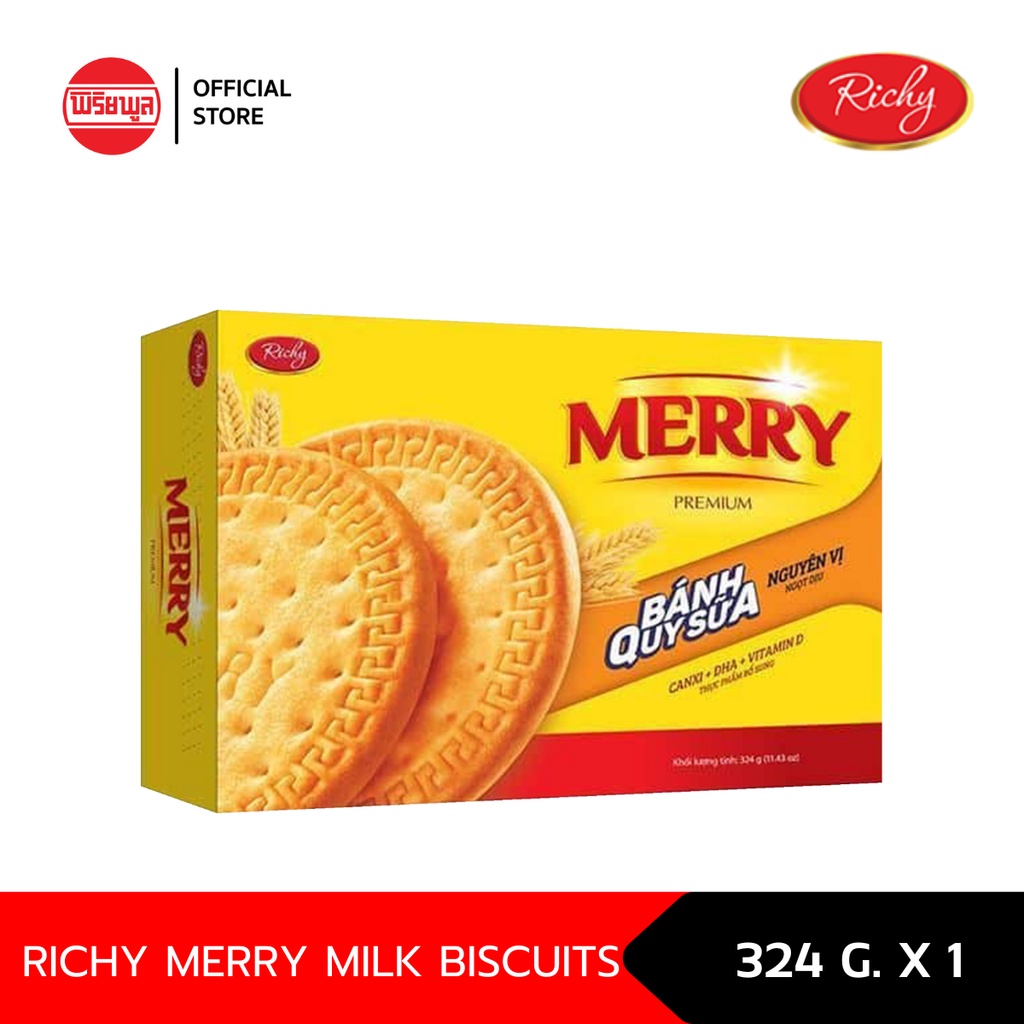 RICHY MERRY MILK BISCUIT 324G ขนมริชชี่