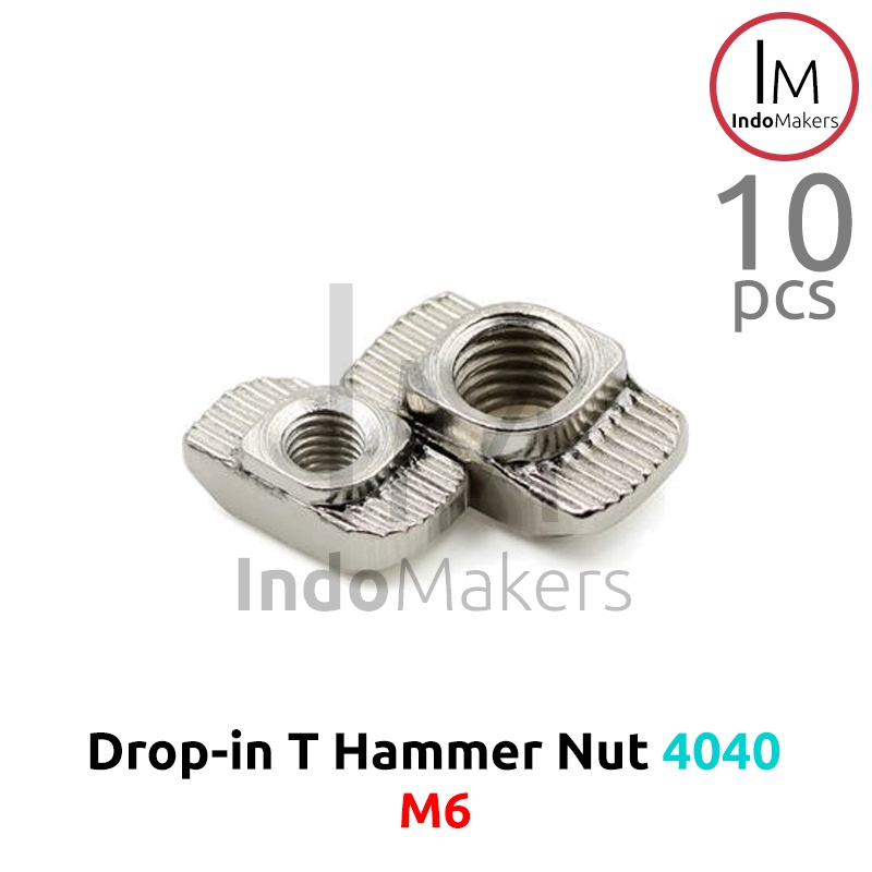 T Hammer Nut M6 Drop-In Aluminium Profile 4040