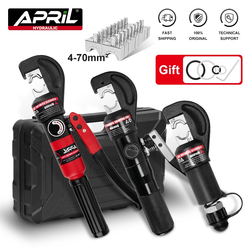 Hydraulic Wire Battery Cable Lug Terminal Crimper Crimping Tool With 9 ...