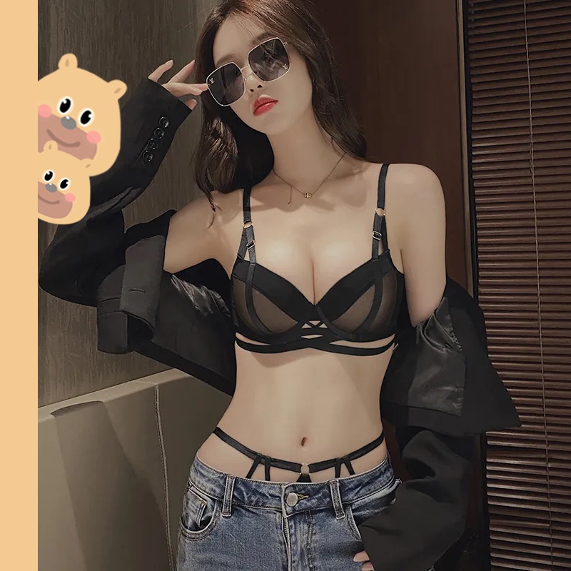 🎀bearbra🎀ชุดชั้นใน บราดันทรง แบบบาง ไร้รอยต่อ ขนาดใหญ่ สุดเซ็กซี่ แต่งรูกลวง