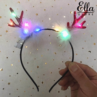 Ellastore123 ที่คาดผม ลายกวางเรนเดียร์ กวางเรนเดียร์ น่ารัก สวมใส่สบาย 5 แบบ สําหรับไนท์คลับ