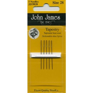 John James Tapestry Needles เข็มปักครอสติช เบอร์ 28 (แพ็ค 5 อัน)