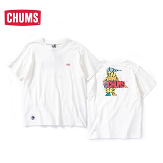 เสื้อยืดแขนสั้น พิมพ์ลายโลโก้ CHUMS Cacha Bird สไตล์ญี่ปุ่น สําหรับผู้ชาย และผู้หญิง