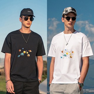 เสื้อสีขาว - CX NASA กราฟิกพิมพ์เสื้อยืด Unisex เสื้อยืดสําหรับผู้ชายผู้หญิงพิมพ์กราฟิกเสื้อผ้าเสื้_37