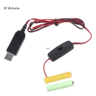 【PC】สายเคเบิลพาวเวอร์ซัพพลาย Lr03 AAA USB 2x1.5V แบบเปลี่ยน สําหรับไฟ LED