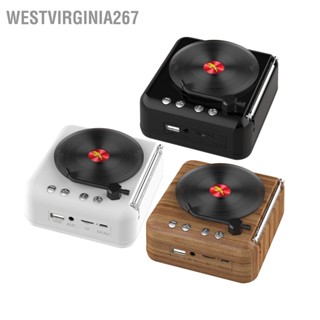 BWestvirginia267 ลําโพงบลูทูธไร้สาย วิทยุ Fm Hifi สเตอริโอ บันทึกเสียง แนวเรโทร