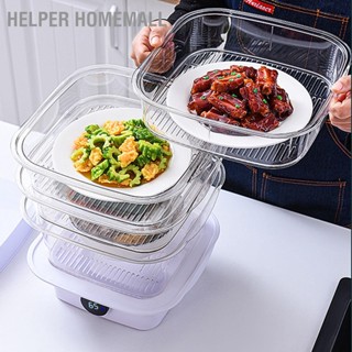 BHelper Homemall ฝาครอบจาน พลาสติกใส กันฝุ่น วัดอุณหภูมิอาหาร