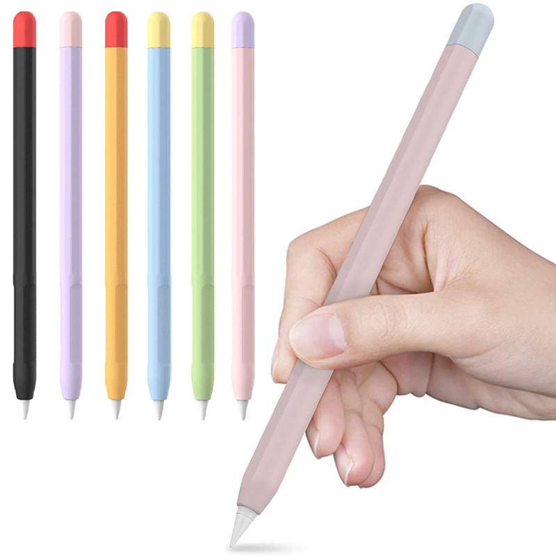เคสซิลิโคน แบบนิ่ม สําหรับปากกาสไตลัส Apple Pencil รุ่น 2 1st Gen
