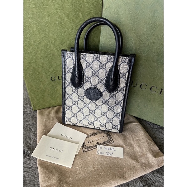 Gucci Mini tote bag with Interlocking G ( New )