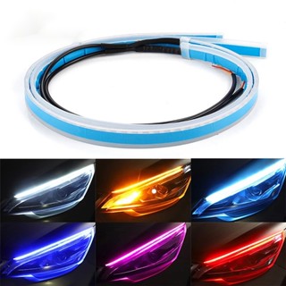 สายไฟ Led DRL แบบบางพิเศษ พร้อมสัญญาณ สําหรับติดรถยนต์
