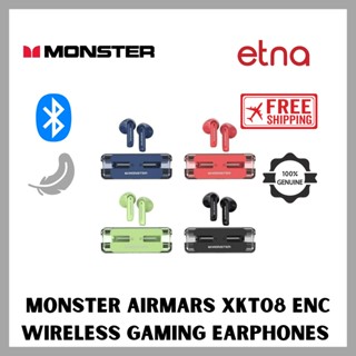 Monster Airmars Xkt08 Enc Call Noise Business หูฟังไร้สาย หูฟังเกมมิ่ง หูฟังที่มีสีสัน Tws
