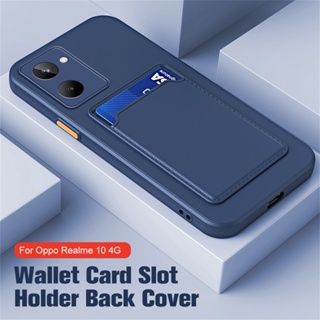 Card Slot Back Case Camera Protection Soft Cover For oppo Realme 10 Pro plus 5G 4G