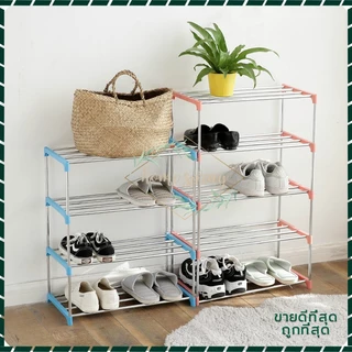 ชั้นวางรองเท้าสแตนเลส Stainless Shoe Rack เป็นแบบพกพาและง่ายต่อการประกอบ มีให้เลือก 3/4 ชั้น 3 สี