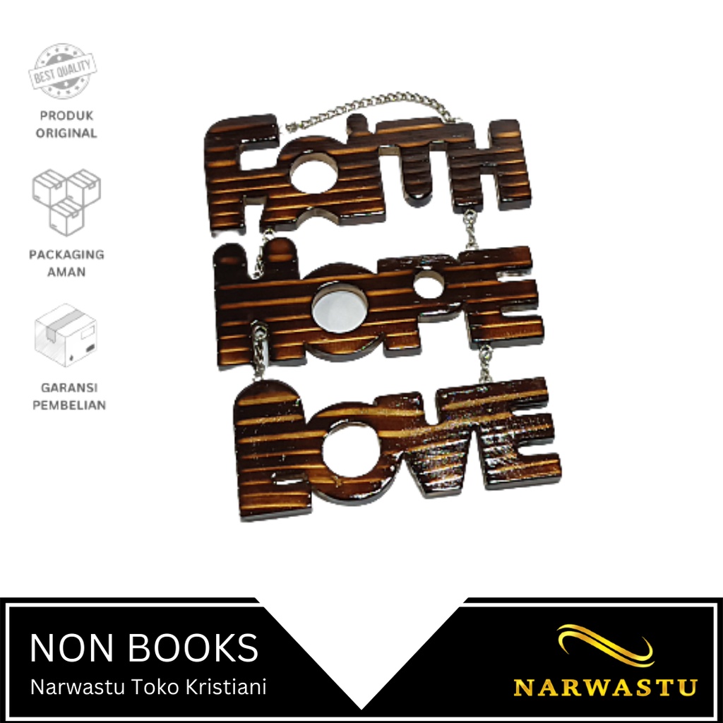 NARWASTU - Faith Hope Love ไม้แขวนผนัง