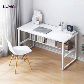 LUXIE A150 โต๊ะทํางาน วางคอมพิวเตอร์ อ่านหนังสือ สีขาว