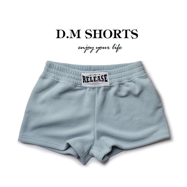 DM Mens Fleece Lining Home สีทึบ Simple Fleece Boxer Arrow Pants