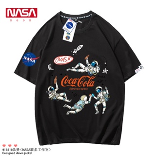 เสื้อยืดแขนสั้น พิมพ์ลายนักบินอวกาศ NASA แฟชั่นฤดูร้อน สําหรับผู้ชายเสื้อยืด _49