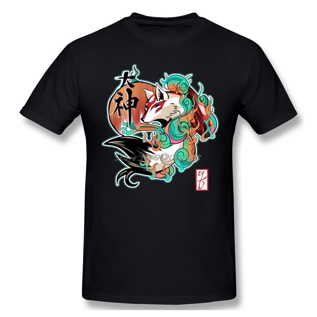 เสื้อวินเทจผญ - Okami Sun เทพธิดา Amaterasu Ammako เสื้อยืดเกมเสื้อยืดสไตล์เรียบง่ายยอดนิยมท็อปส์ซู_23