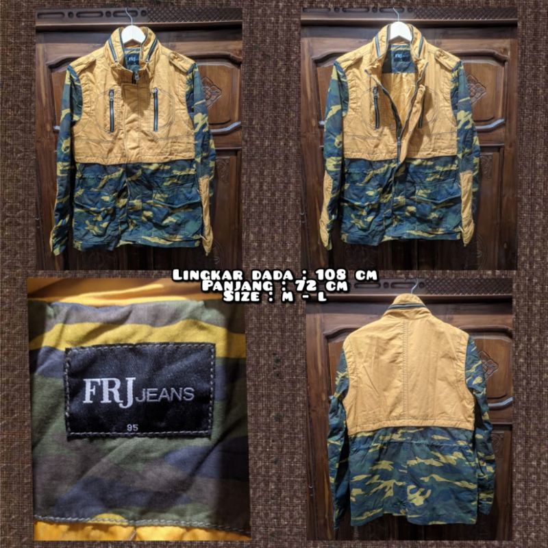 M65 Camo Motif parka Jacket FRJ Jeans Brand Second Original.
