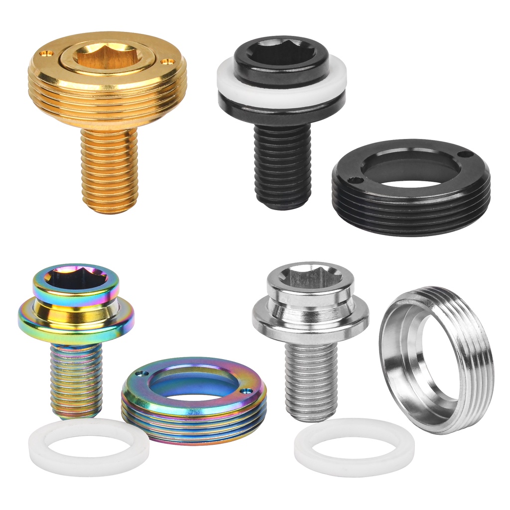 สลักเกลียวไทเทเนียม Wanyifa M8x15mm พิทช์ 1.0mm Crank Bolt Bike พร้อมแหวนยางกันน้ํา - รูปที่ 4