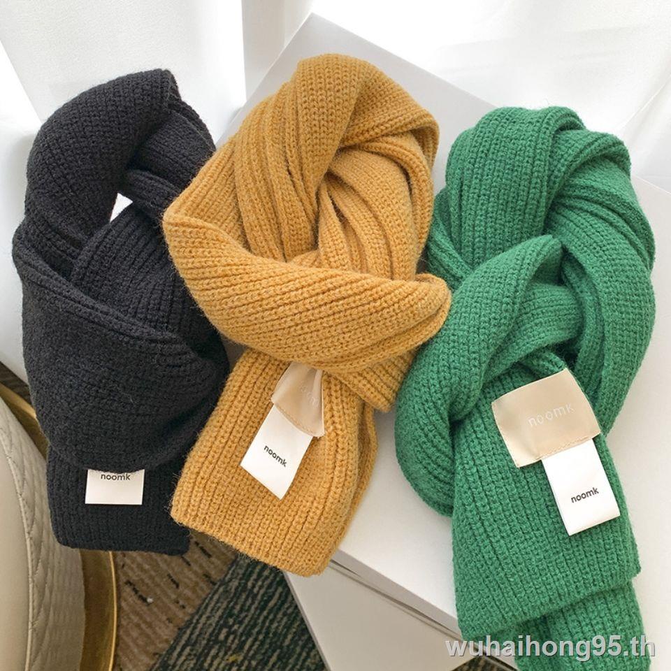 【ขายดี】 ₪ ผ้าพันคอ ผ้าวูล ลายฟรุกโตส สีพื้น แบบหนา สไตล์เกาหลี เหมาะกับฤดูหนาว สําหรับเด็กผู้ชาย และผู้หญิง