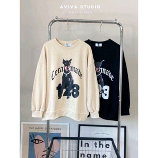 Aviva studio 🤍🖤 สเวตเตอร์ลายน้องหมาขาโหด