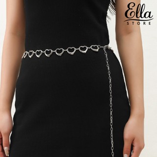 Ellastore123 สายโซ่โลหะ ชุบเงิน หรูหรา สไตล์มินิมอล เซ็กซี่ เครื่องประดับ สําหรับผู้หญิง