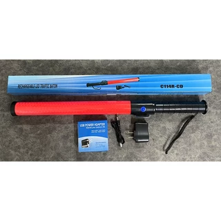 Traffic baton กระบองไฟจราจร 2 จังหวะ ชาร์จไฟได้ ไฟกระพริบ ไฟค้าง 54 CM (สีแดง สีเขียว สีแดง/สีน้ำเงิน)