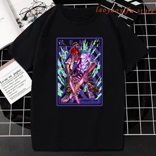 เสื้อยืดสีขาว Chainsaw Man Anime T Shirt Warrior Denji Creative Manga Tee Women Men Casual T-Shirt  เสื้อยืดสีพื้น_04