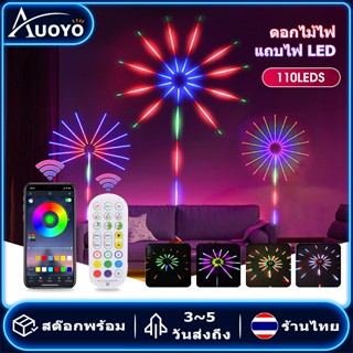 Auoyo ไฟแต่งห้อง ไฟติดห้อง ไฟตกแต่งห้อง ไฟ LED แบบเสน การซิงโครไนซ์เพลง การไล่ระดับสีที่มีสีสัน