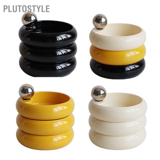 Plutostyle กล่องเก็บเครื่องประดับ ต่างหู สร้อยคอ เมลามีน อเนกประสงค์ หมุนได้