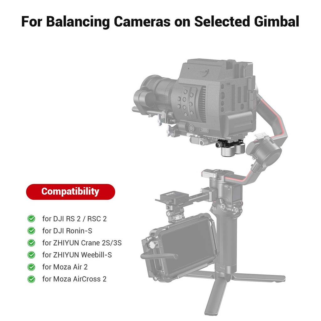 SmallRig Counterweight Kit for DJI RS/RS 2/RSC 2/RS 3/RS 3 Pro & ZHIYUN Crane 2S/3S/Weebill-S & Moza Air 2/AirCross 2 3125