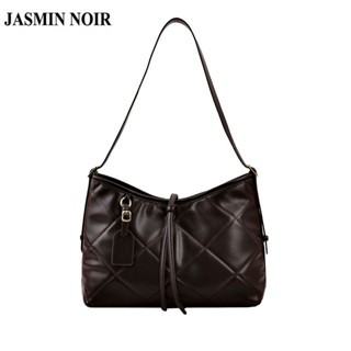 Jasmin NOIR กระเป๋าสะพายไหล่ ลายสก๊อต เรียบง่าย สําหรับผู้หญิง