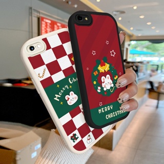 สําหรับ iPhone 6 Plus 6s Plus เคส คริสต์มาส กระต่าย หนังแกะ เคสโทรศัพท์ เลนส์กล้อง ป้องกัน นิ่ม TPU ซิลิโคน กันกระแทก กันชน