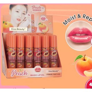 Kiss Beauty Peach MAGIC LIP OIL Moist &amp; Repair NO.70097-03D (24pcs in a box)