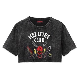 Hellfire CLUB STRANGER THINGS CROP TOP / CROP TEE VINTAGE