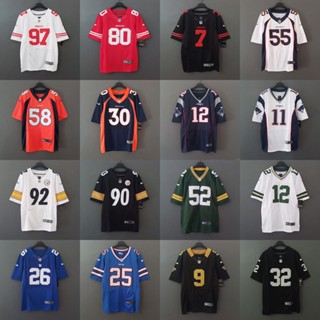 เสื้อกีฬาแขนสั้น ปักลายทีมชาติฟุตบอล NFL สไตล์ฮิปฮอป อเมริกัน เรโทร